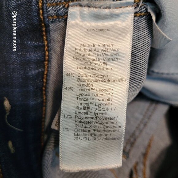 Madewell Jeans 26 Skinny 10" High Rise Woodland Wash Stretch Tummy Control Denim - Picture 6 of 12